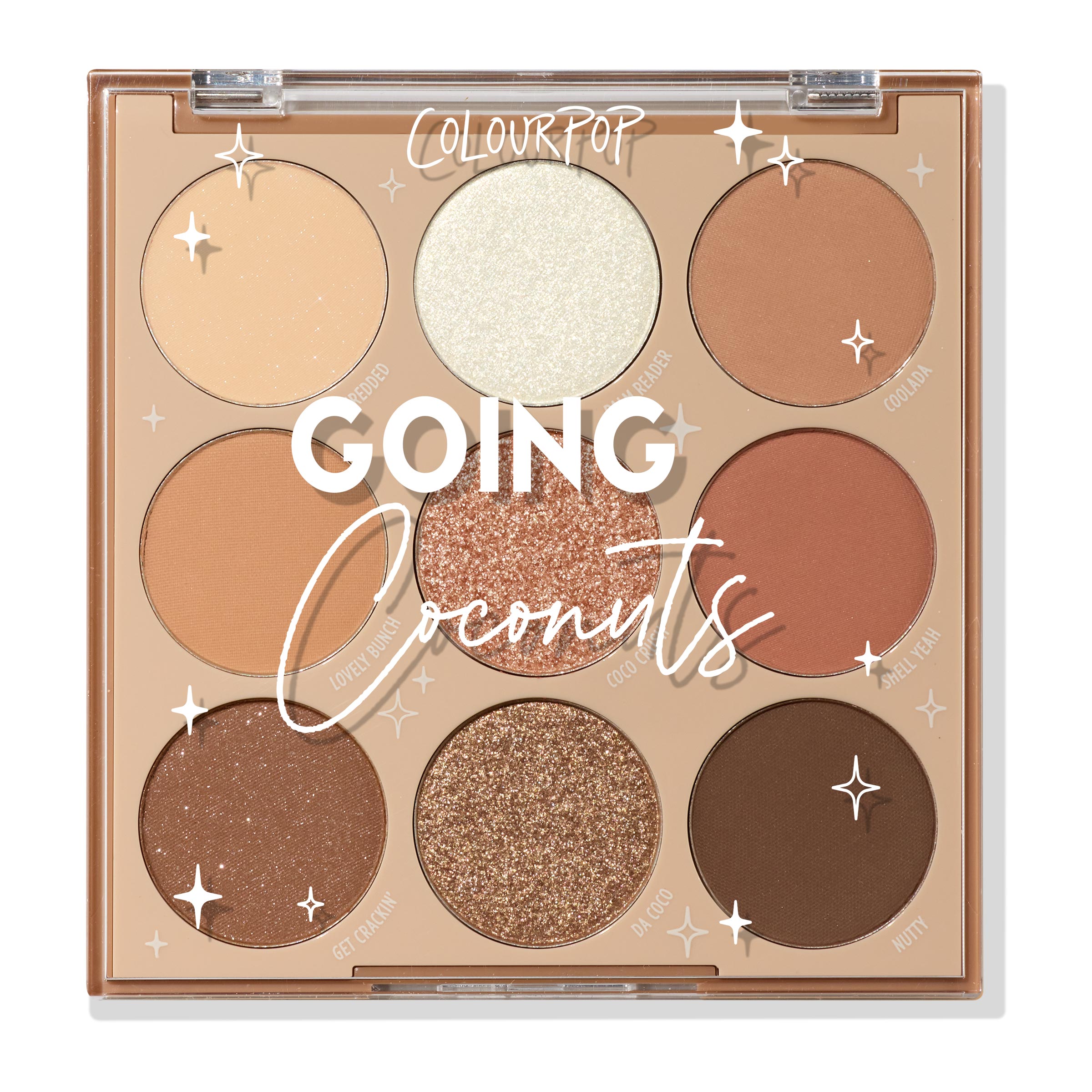 EyePalette-GoingCoconuts-Closed-PDP <strong class=aaaaa>Going Coconuts</strong><br/><span class=bbbbb>9-Pan Palette</span><br/><b class=ccccc>pigmented pressed powder palette</b> - Image 1