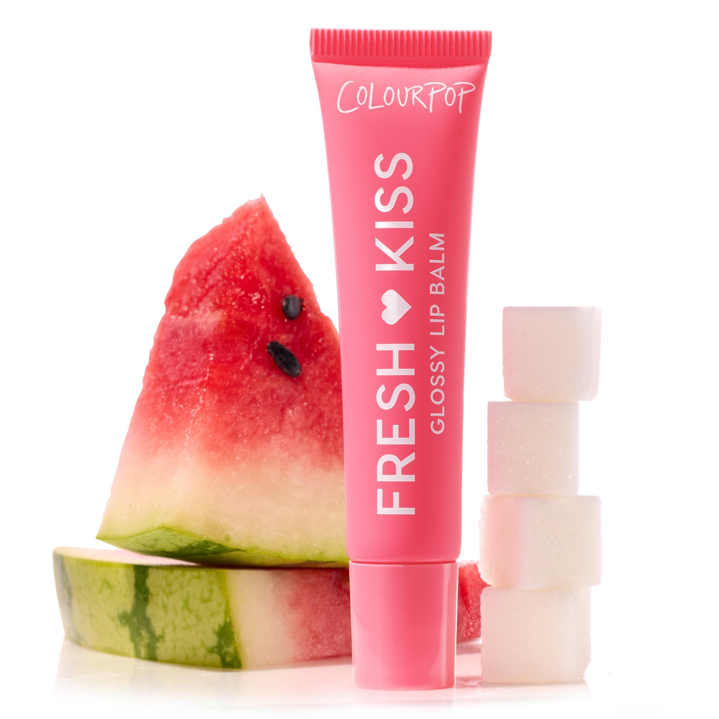 FK-GlossyLipBalm-WatermelonSugar-Stylized-Into-Option-3 <strong class=aaaaa>Watermelon Sugar</strong><br/><span class=bbbbb>Fresh Kiss Glossy Balm</span><br/><b class=ccccc>Peptide Glossy Lip Balm</b> - Image 1
