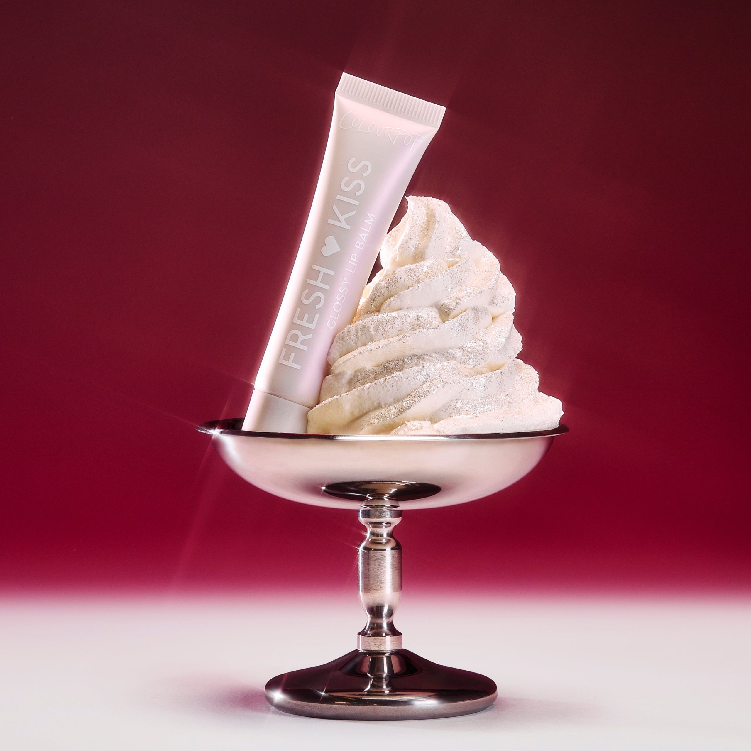 FreshKissGlossyBalmwithPearl_WhippedCream_StylizedCapOn <strong class=aaaaa>Whipped Cream</strong><br/><span class=bbbbb>Fresh Kiss Glossy Balm</span><br/><b class=ccccc>Shimmer Peptide Glossy Lip Balm</b> - Image 1