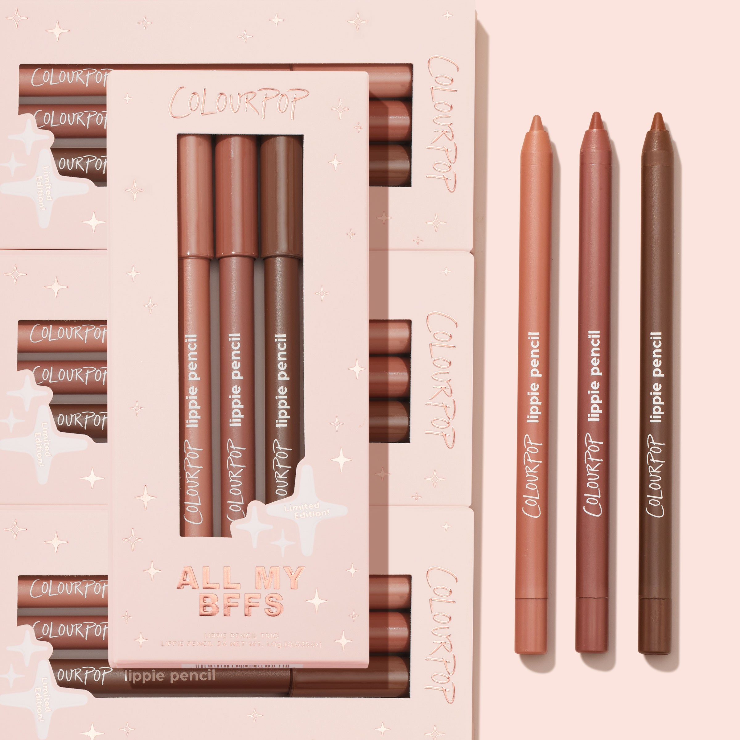 Kit-AllMyBFFs-Stylized-TopDown-Option-3 <strong class=aaaaa>All My BFFs</strong><br/><span class=bbbbb>Lippie Pencil Trios</span><br/><b class=ccccc>All My BFFs</b> - Image 1