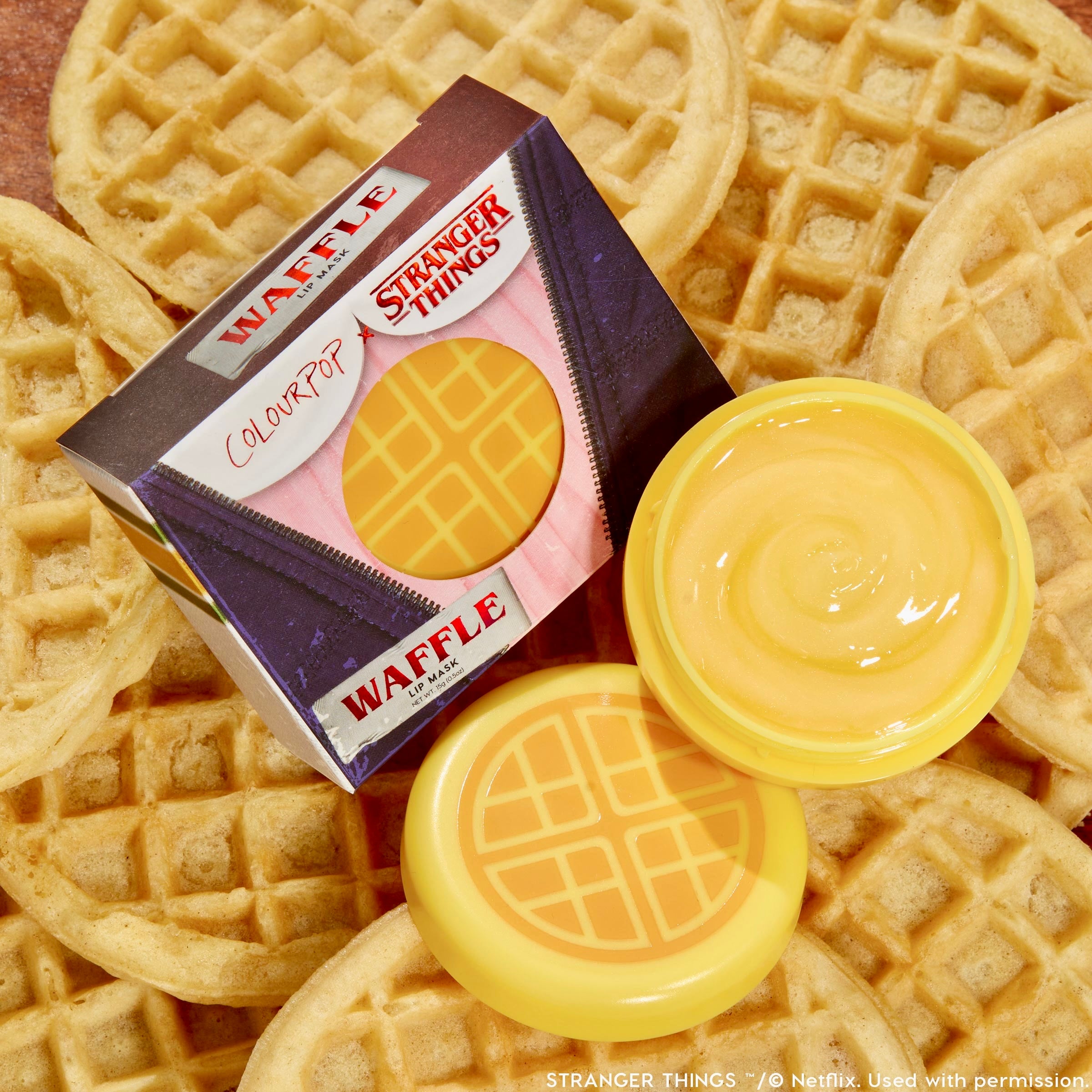 LipMask-Waffle-Stylized-TopDown-on-waffles-wood-Option-2 Waffle - Image 1