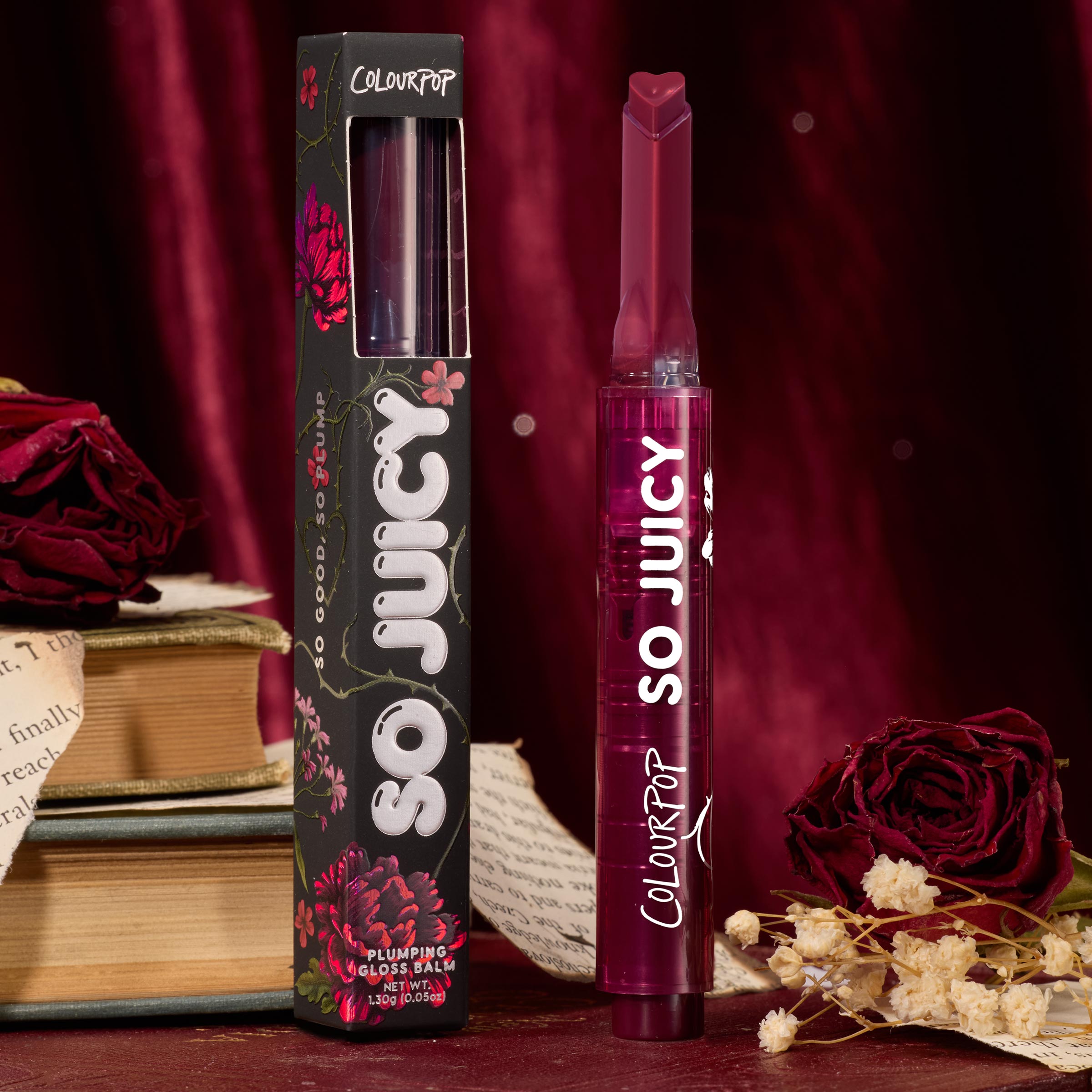 SoJuicyStick-Temptation-Stylized-Into <strong class=aaaaa>Temptation</strong><br/><span class=bbbbb>So Juicy Plumping Gloss Balm</span><br/><b class=ccccc>Lip Balm with Peptides</b> - Image 1